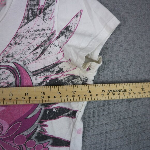 Angels and Diamonds Made in USA Y2K Pink Wings Grunge Shirt Womens Large - Picture 5 of 7